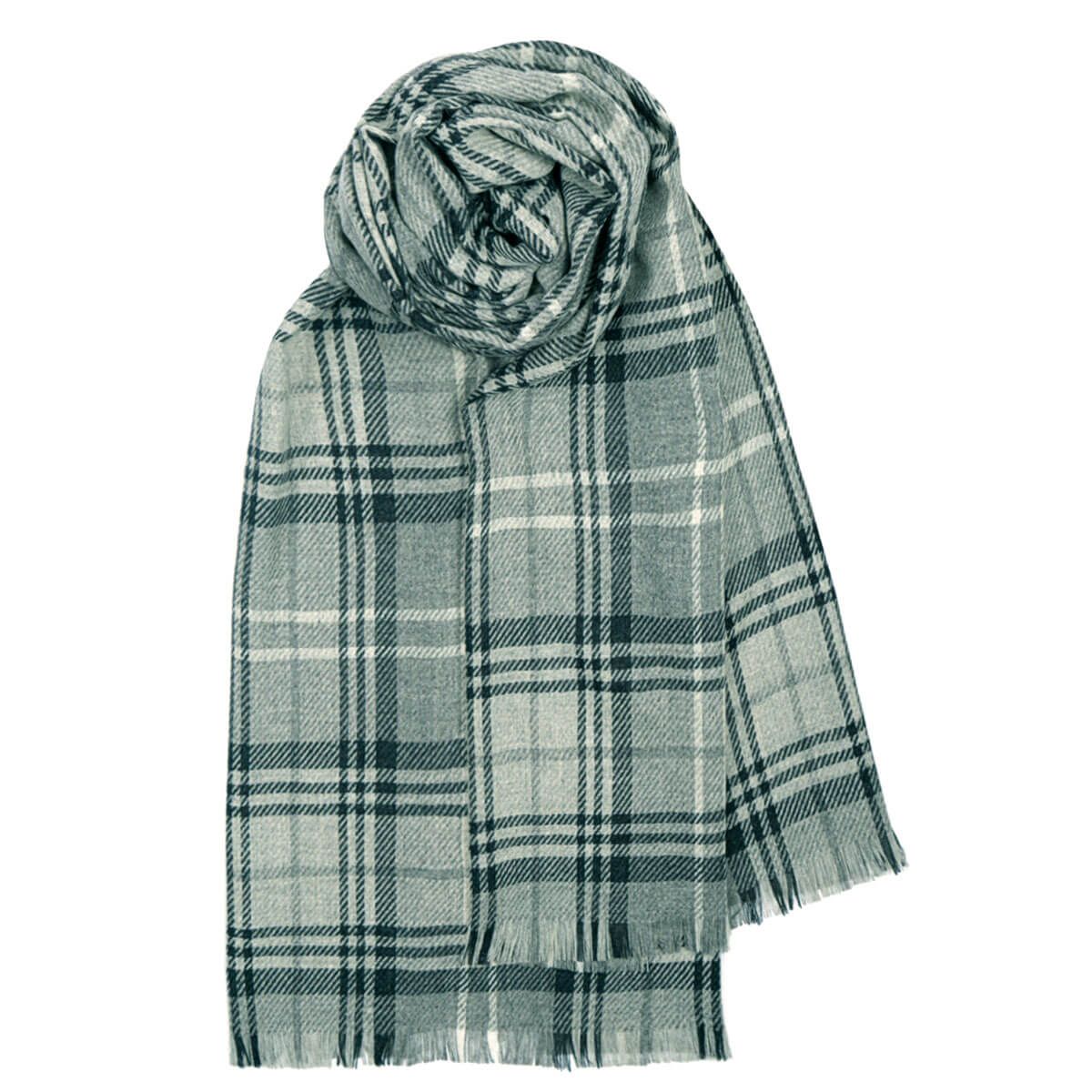 Brock Luxury Fine Wool Stole - Highland Granite