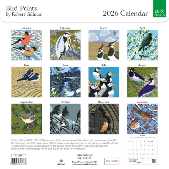 Bird Prints - 2026 Calendar