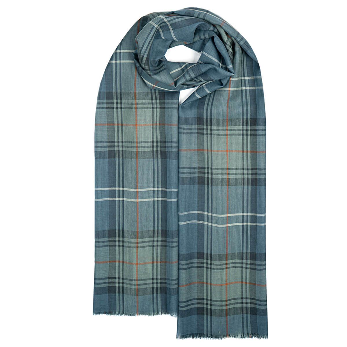 Alba Fine Merino Stole - Chisholm Hunting Blue