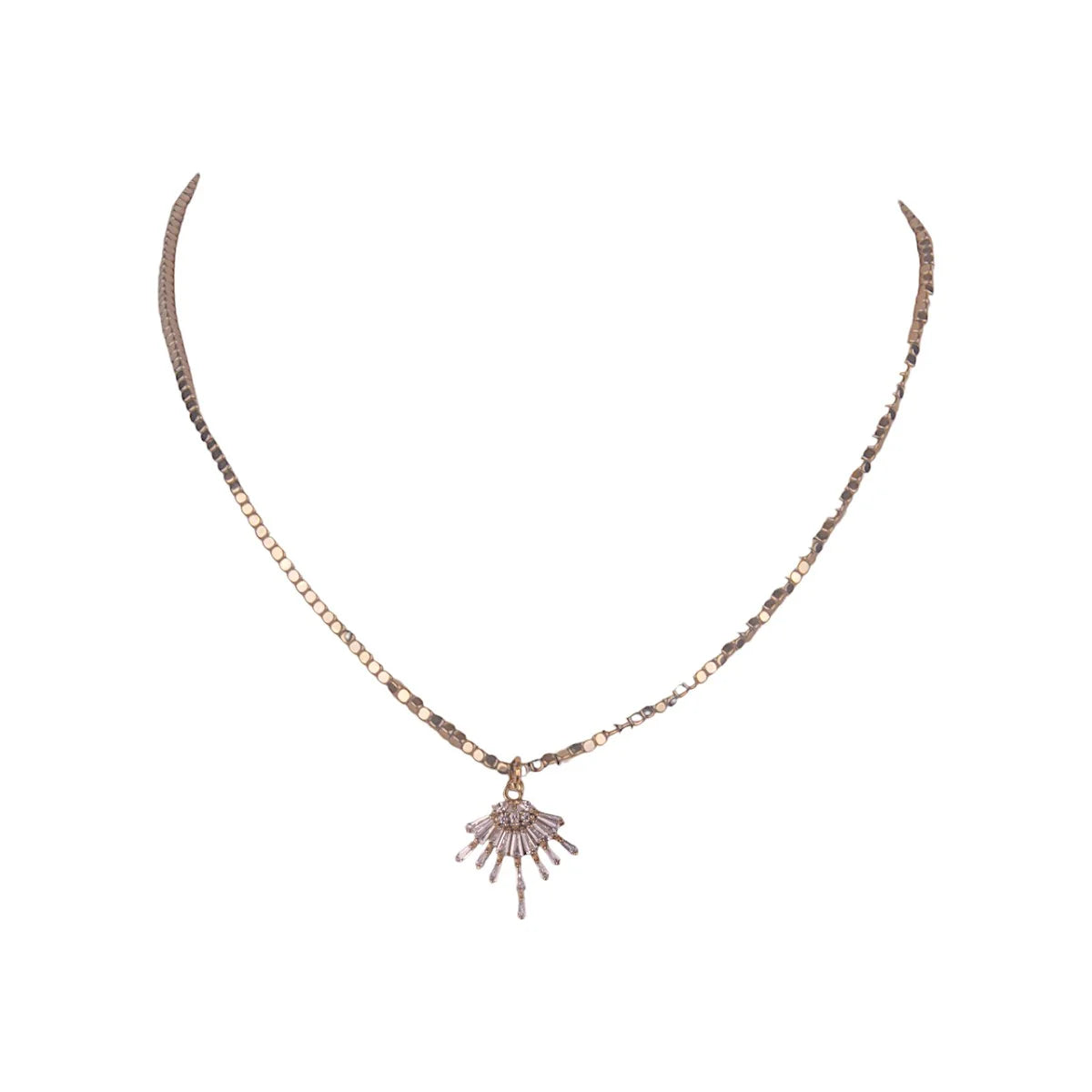 Clear Crystal Spray Necklace