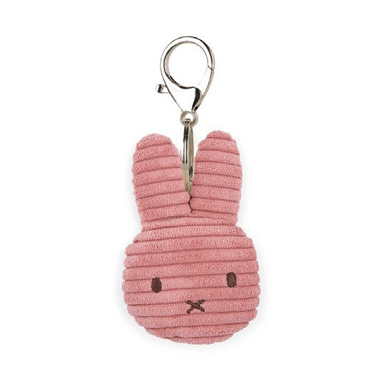 Eco Corduroy Flat Miffy Keyring - Dusty Rose