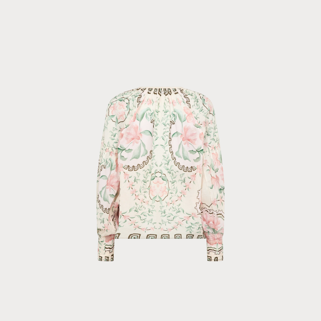 floral blouse with embroidery 