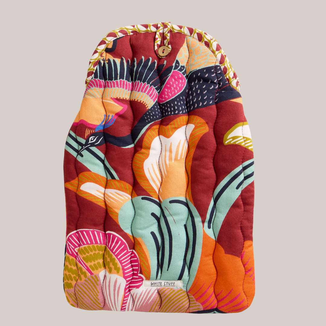Reversible Hot Water Bottle - Red Multi