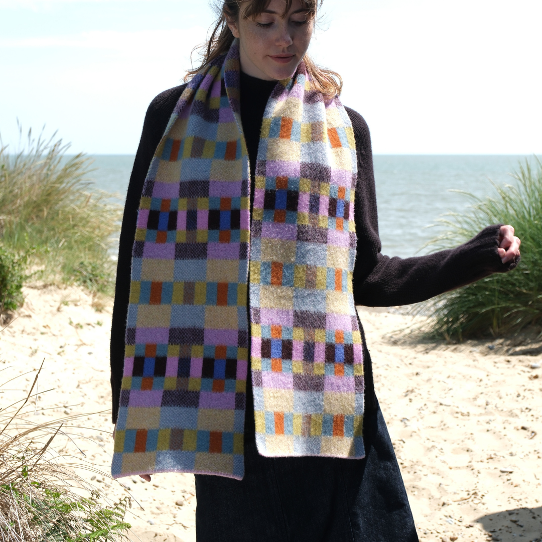 Brushed Block Scarf - Quartz