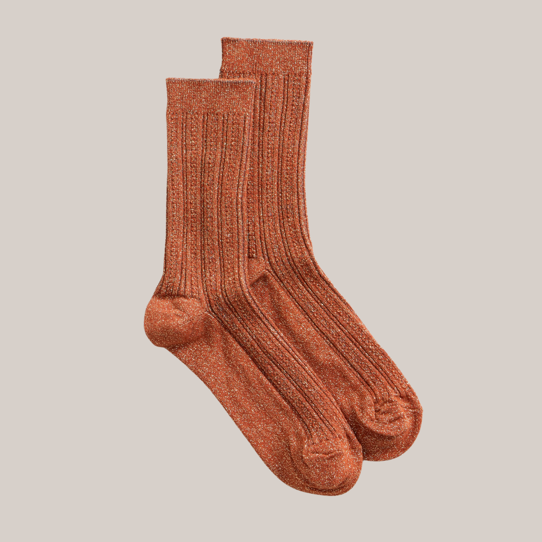 Sparkle Socks - Dark Orange