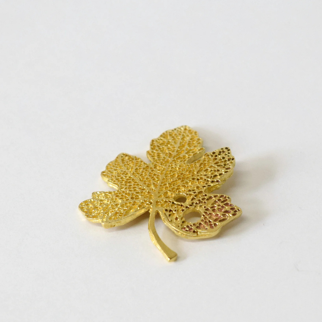 Incense Stick Holder - Gold Maple Leaf