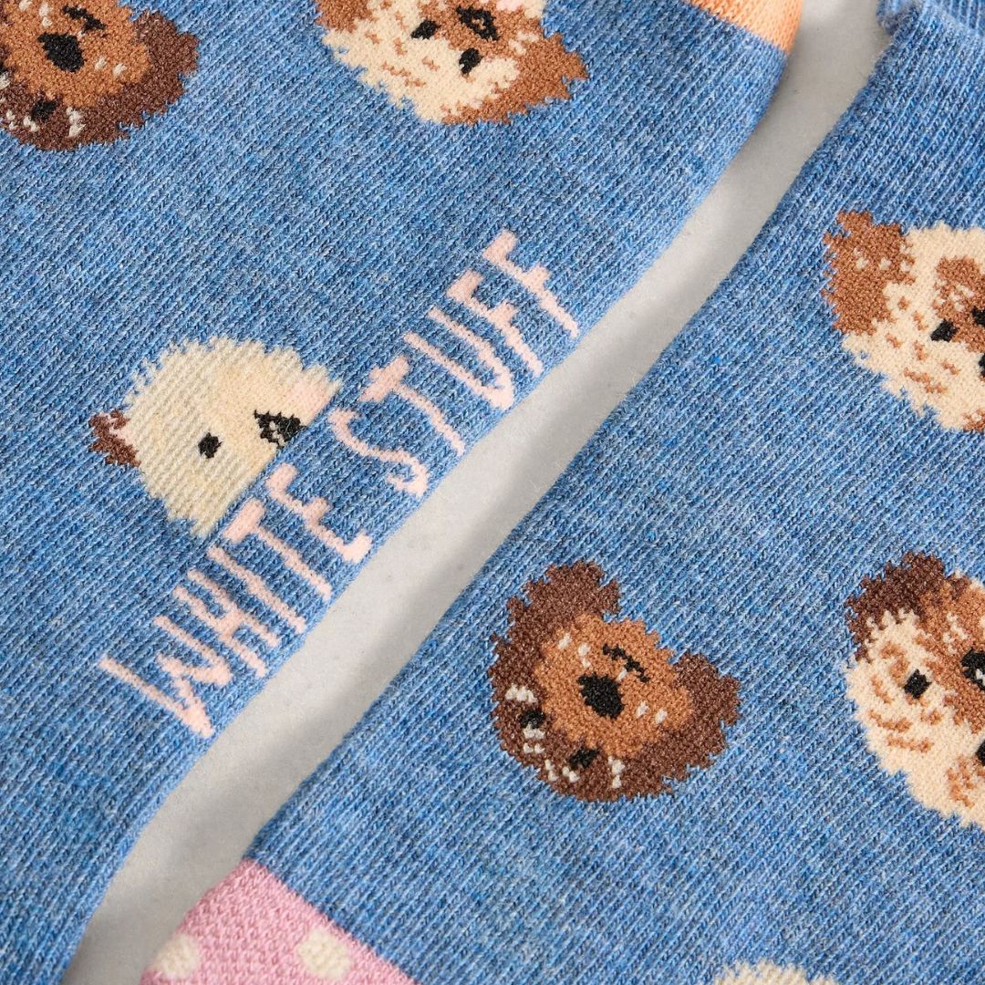 Novelty Ankle Socks - Blue Multi