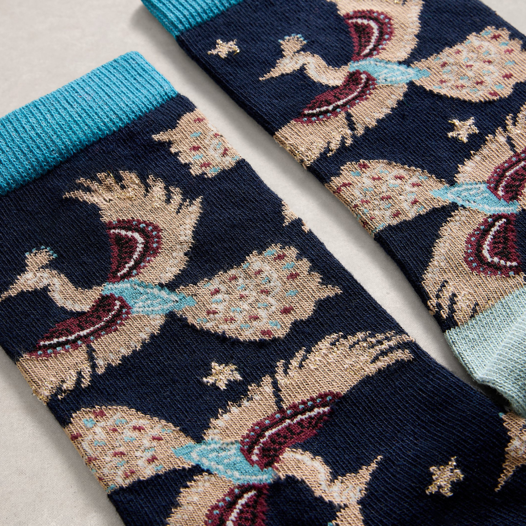 Pattern Ankle Sock - Navy Print