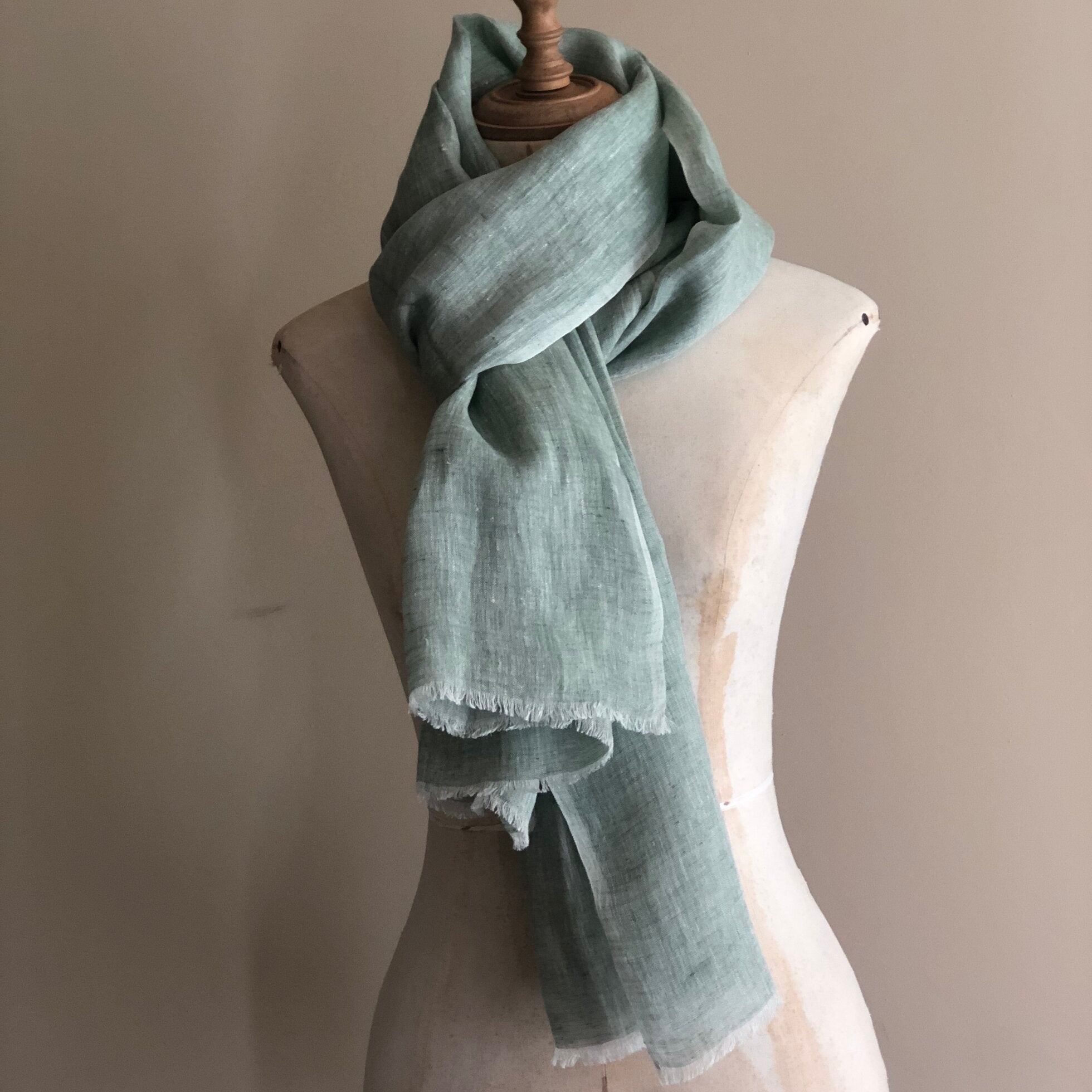 Linen Scarf - Green
