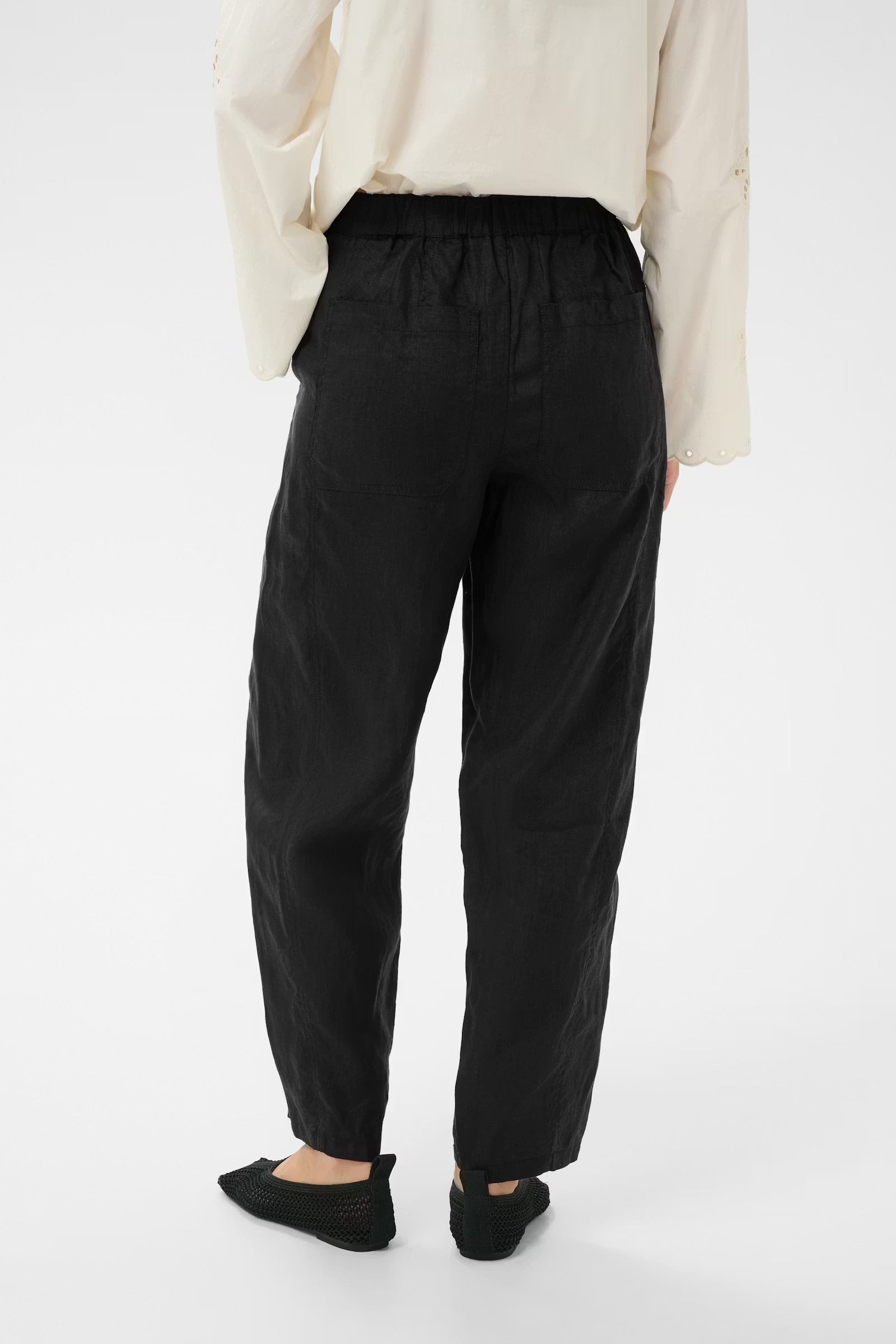 Atima Linen Trouser - Black