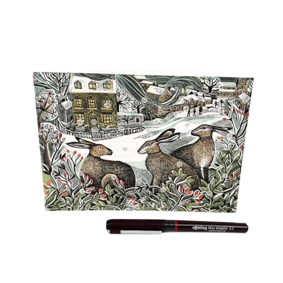 Advent Card - We Three Hares
