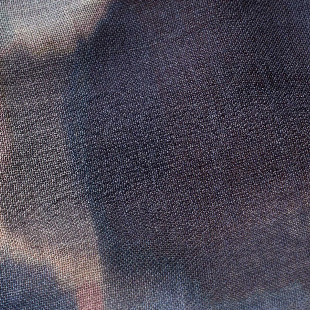 Close-up of dark blue fabric texture