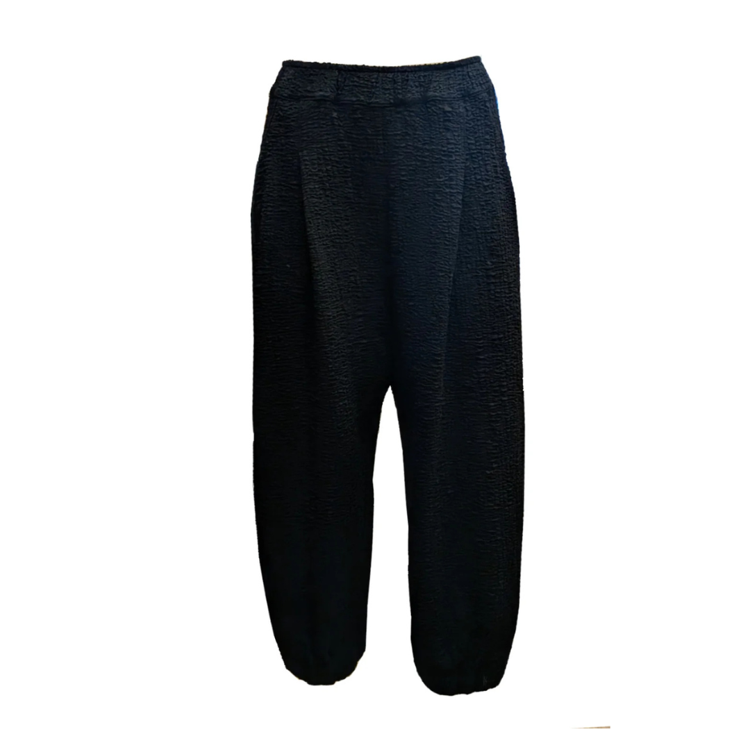 Bianco J Trousers - Crinkle Nero