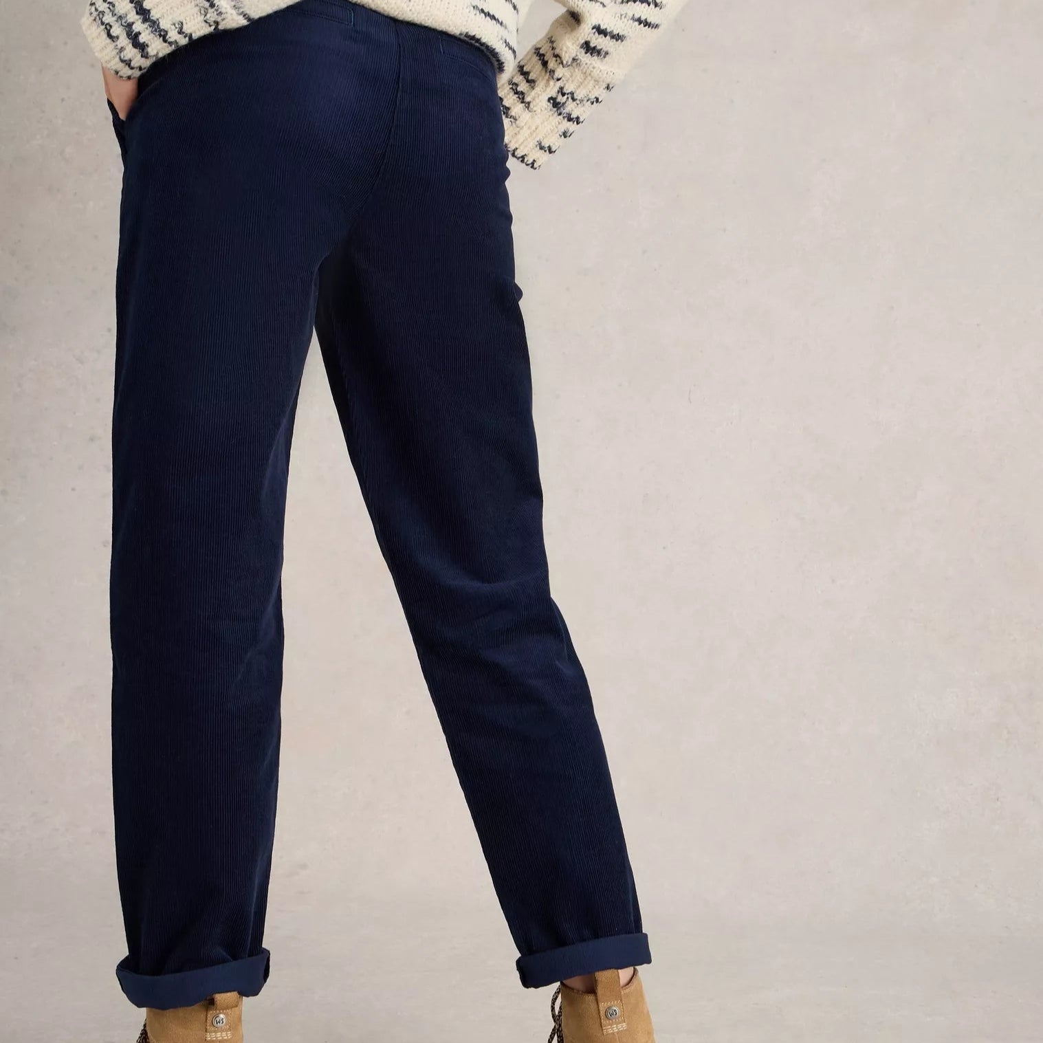 Twister Cord Trousers - Dark Navy