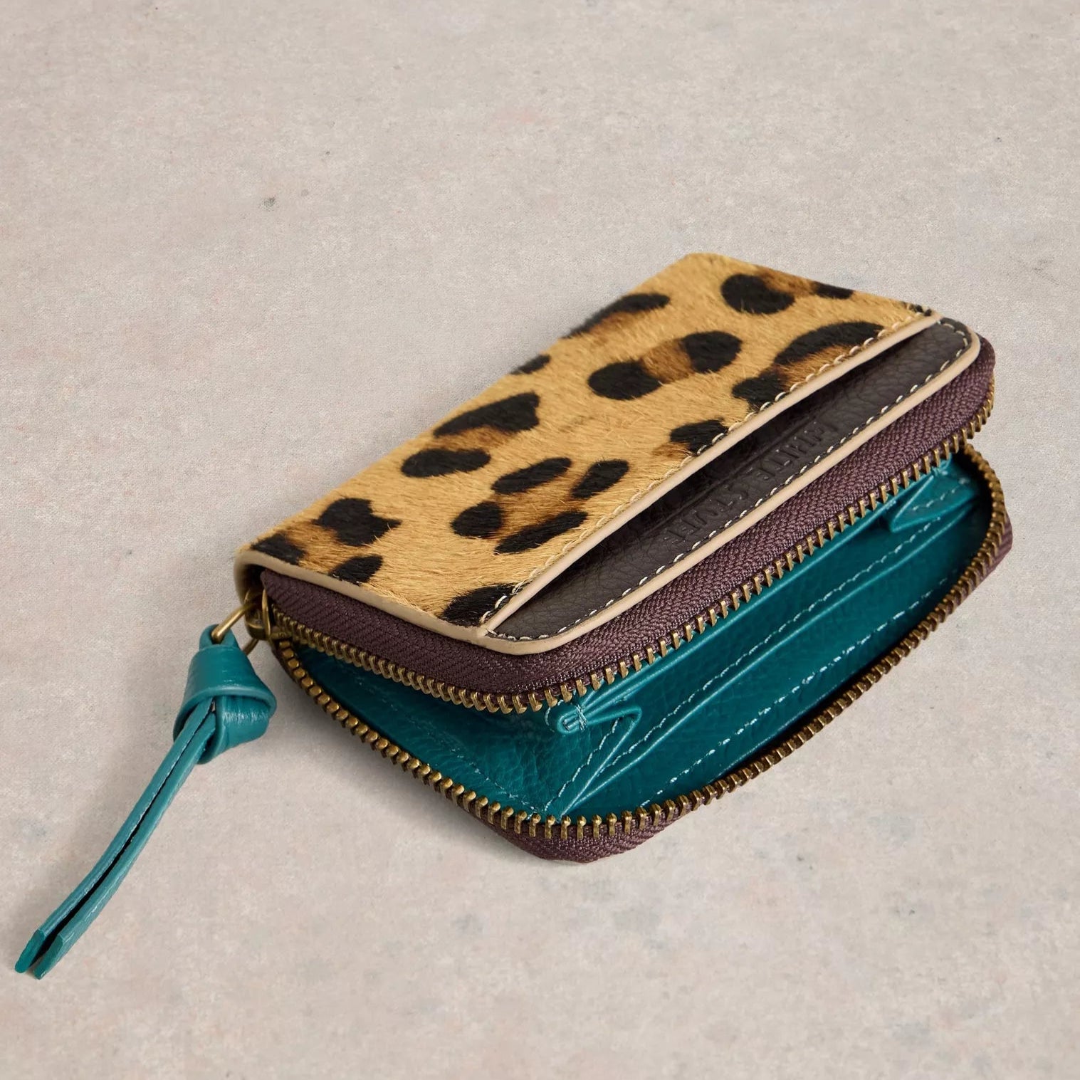Cerys Zip Around Purse - Brown Multi