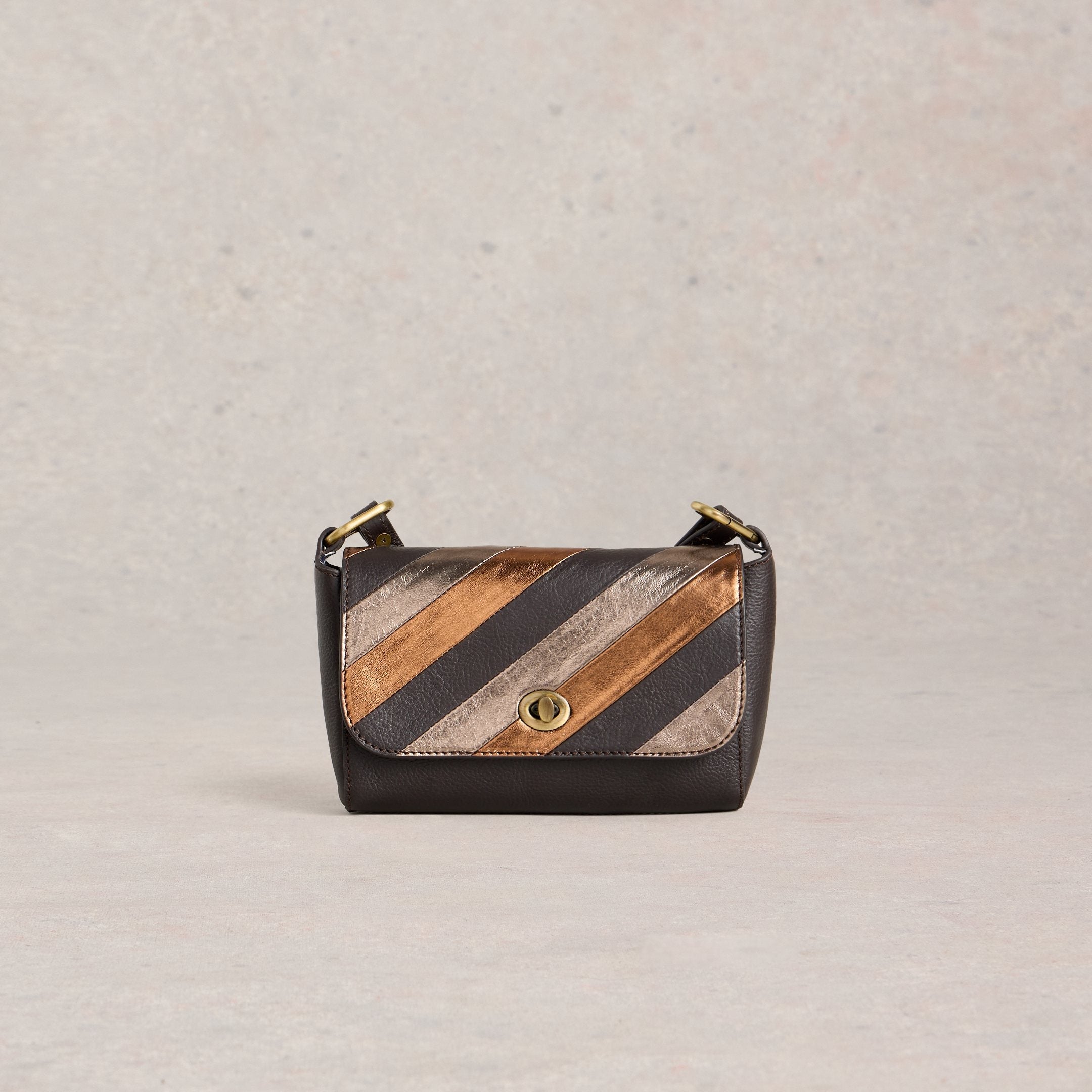 Tilly Crossbody Bag - Brown Metallic