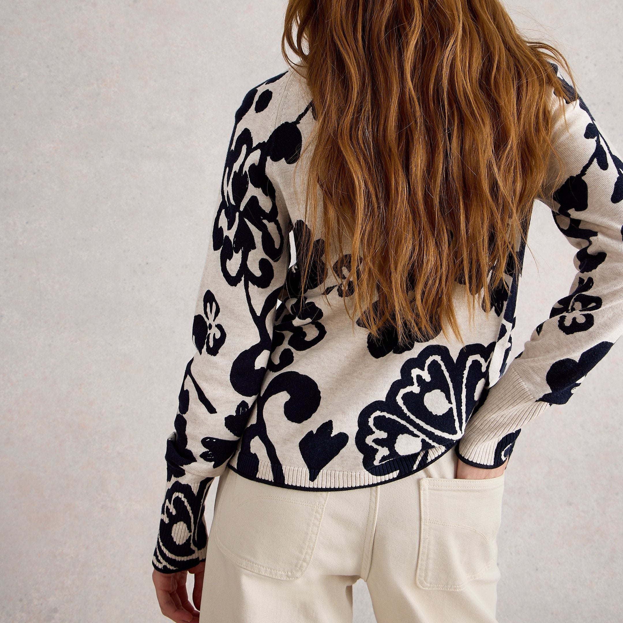 Lulu Printed Cardigan - Natural Multi