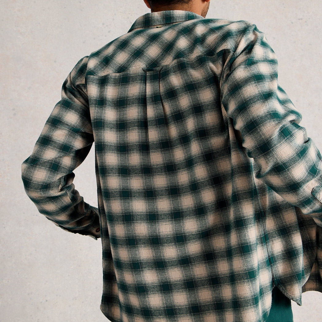 Ludlow Two Tone Check Shirt - Dark Green – The Longship