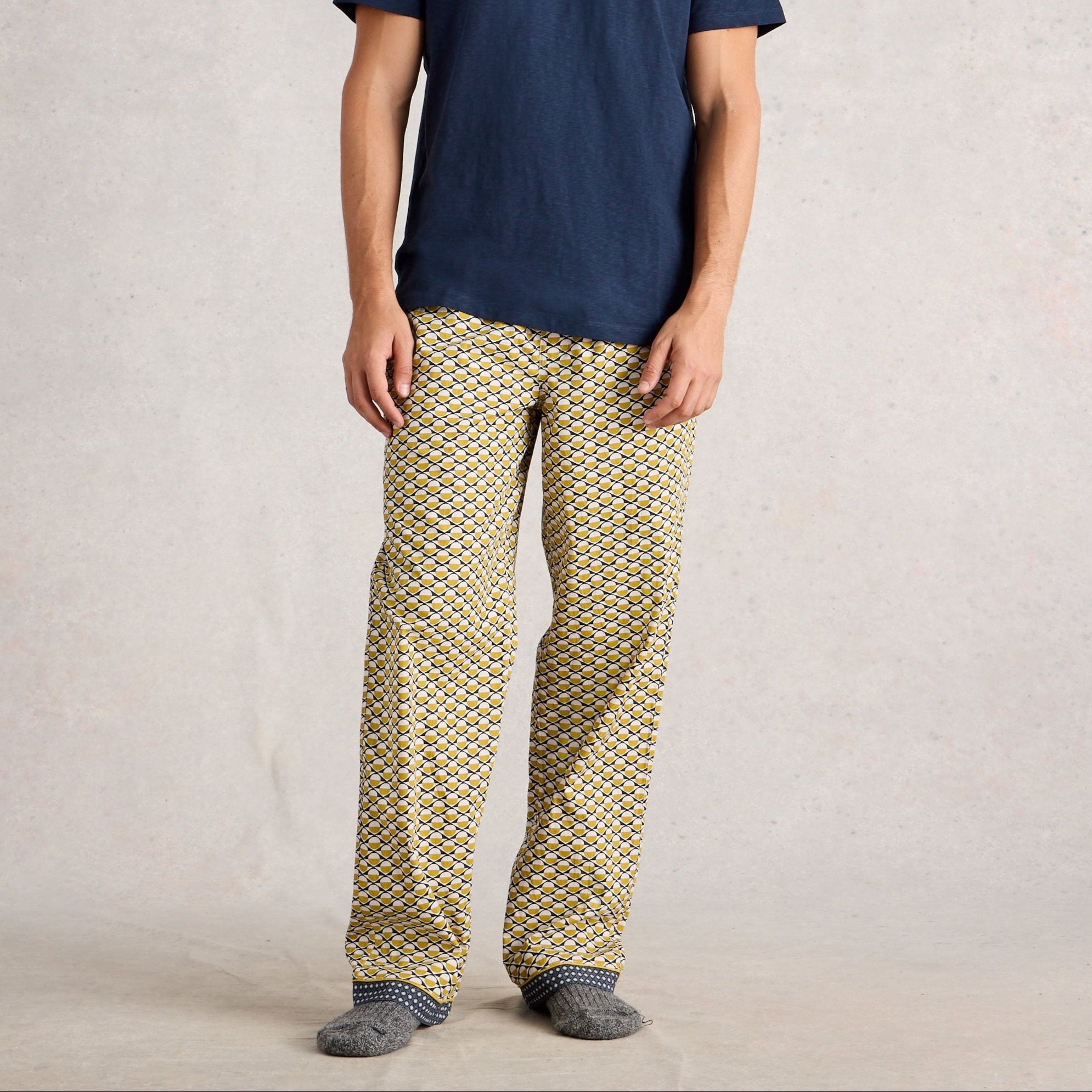 Wells Printed Pj Trousers - Yellow