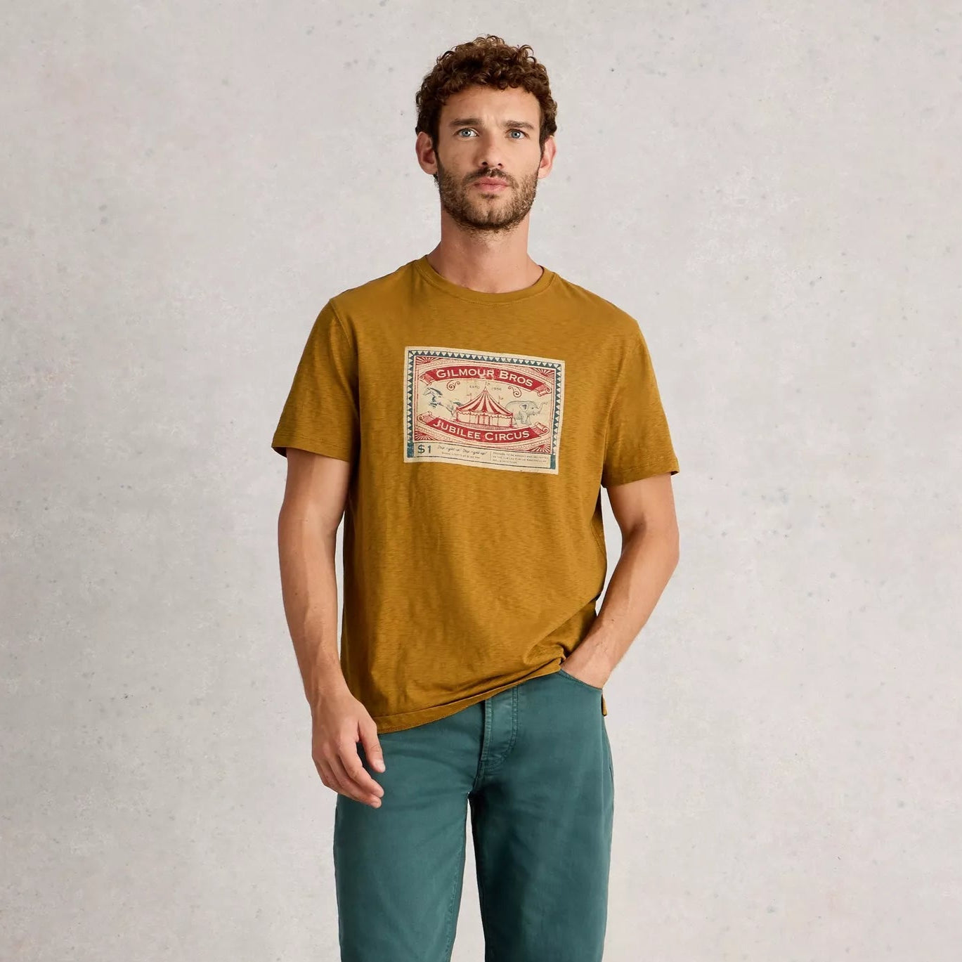 Abersoch Circus Graphic Tee - Yellow Print