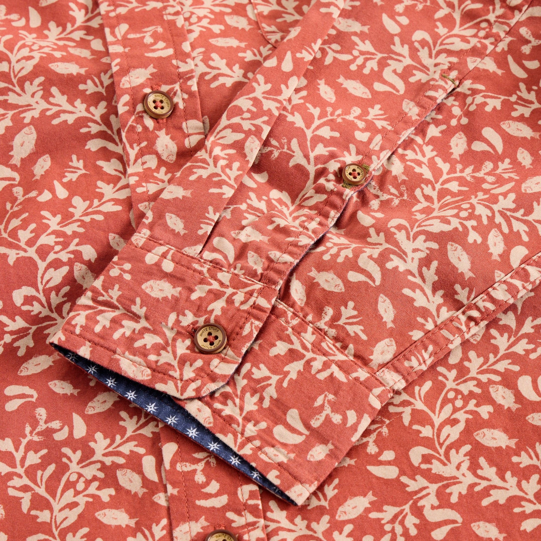 Finsbury Vine Print Shirt - Orange