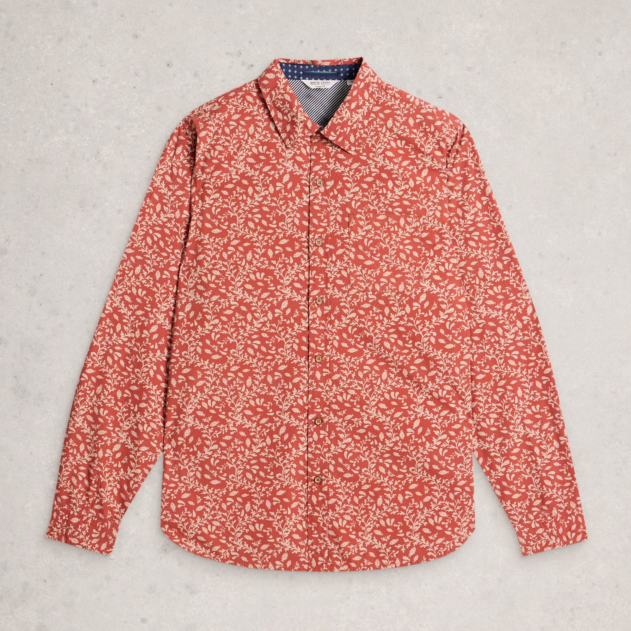 Finsbury Vine Print Shirt - Orange