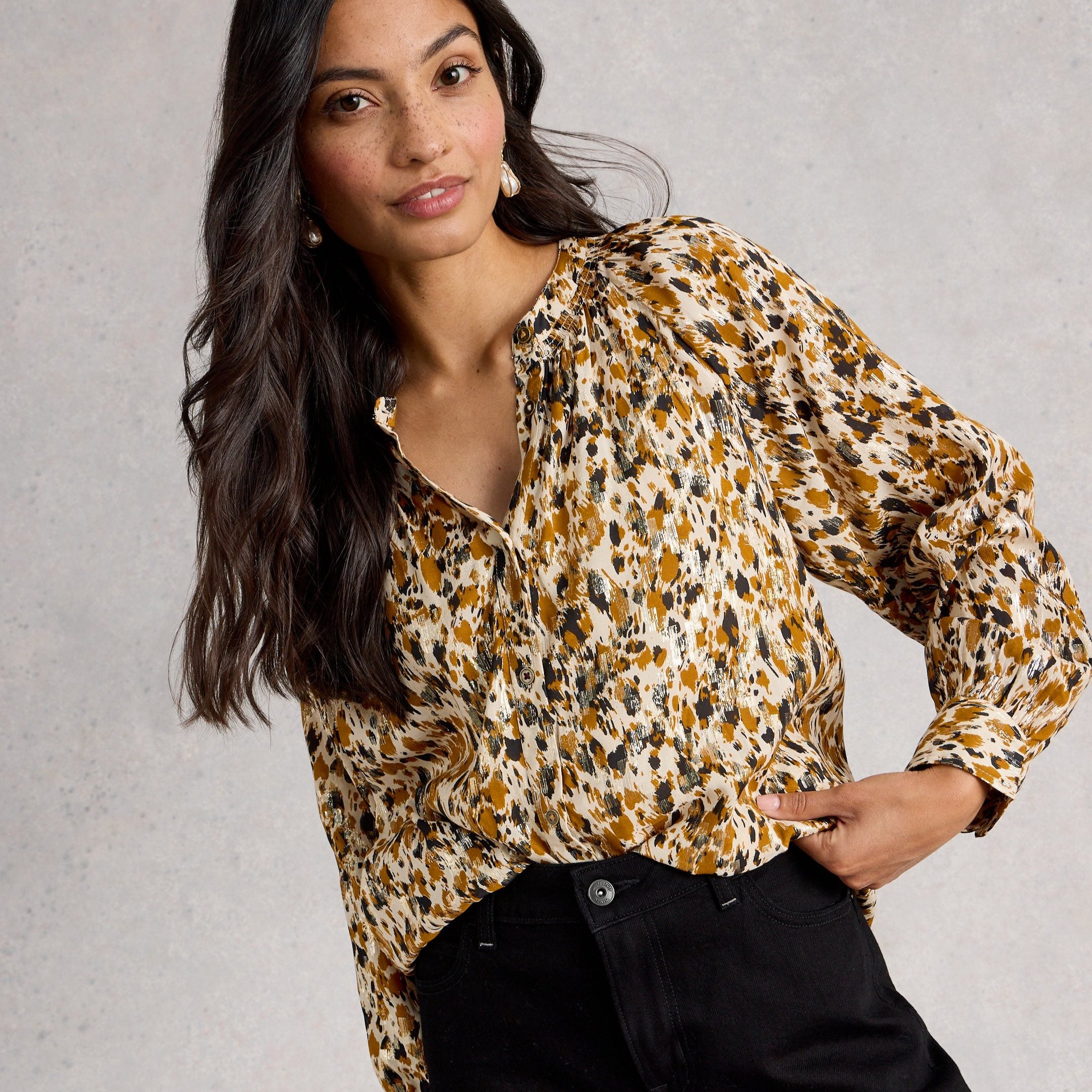 Ari Metallic Top - Chartreuse Multi