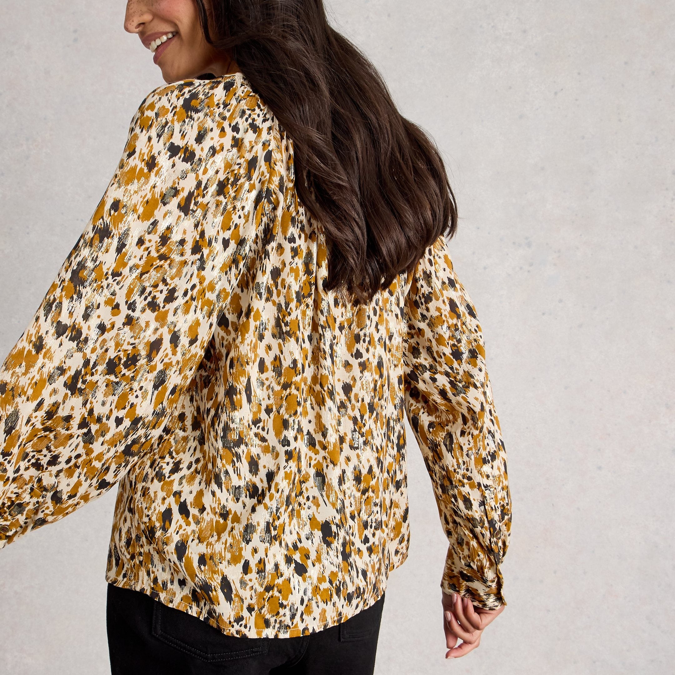 Ari Metallic Top - Chartreuse Multi