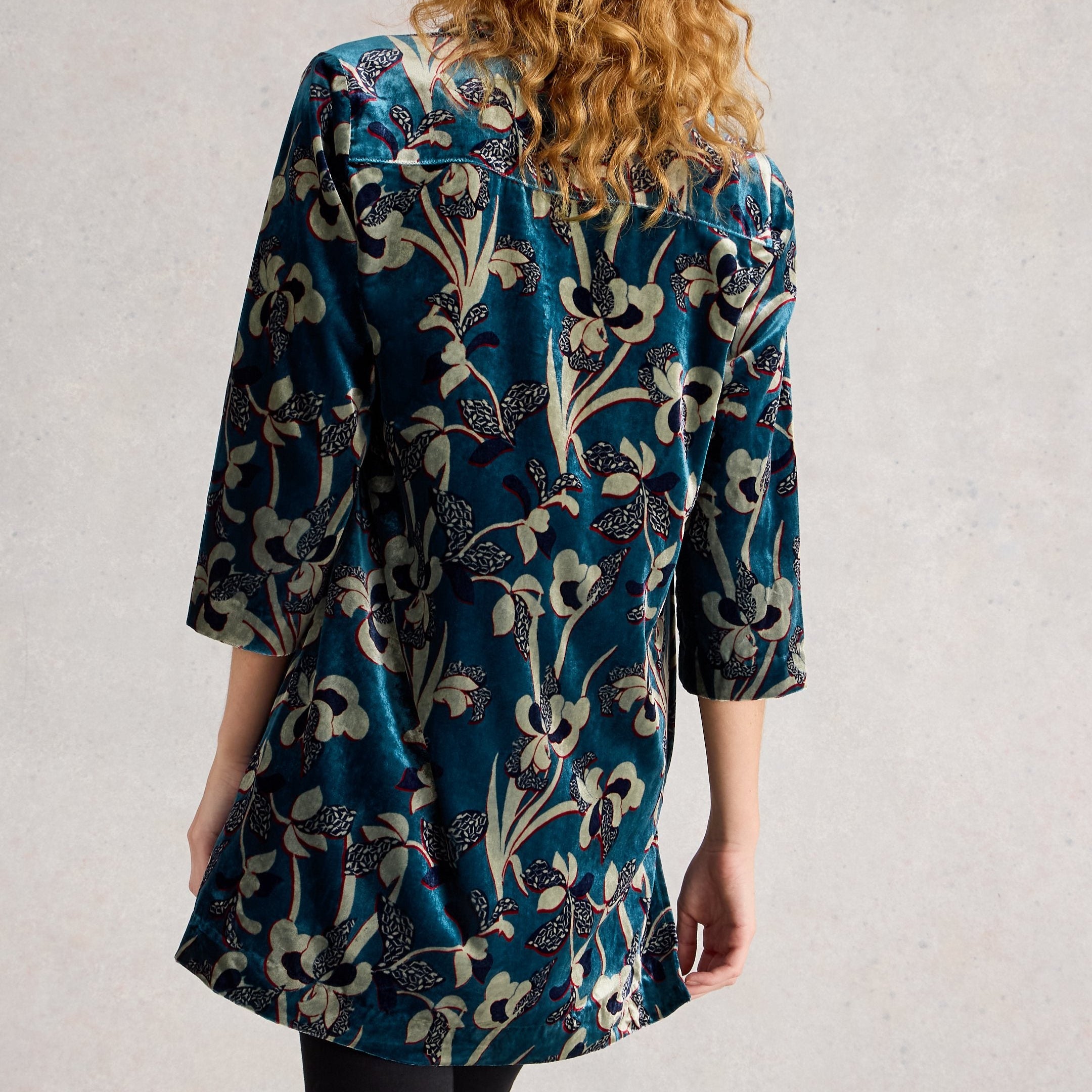 Blake Velvet Tunic - Blue Multi
