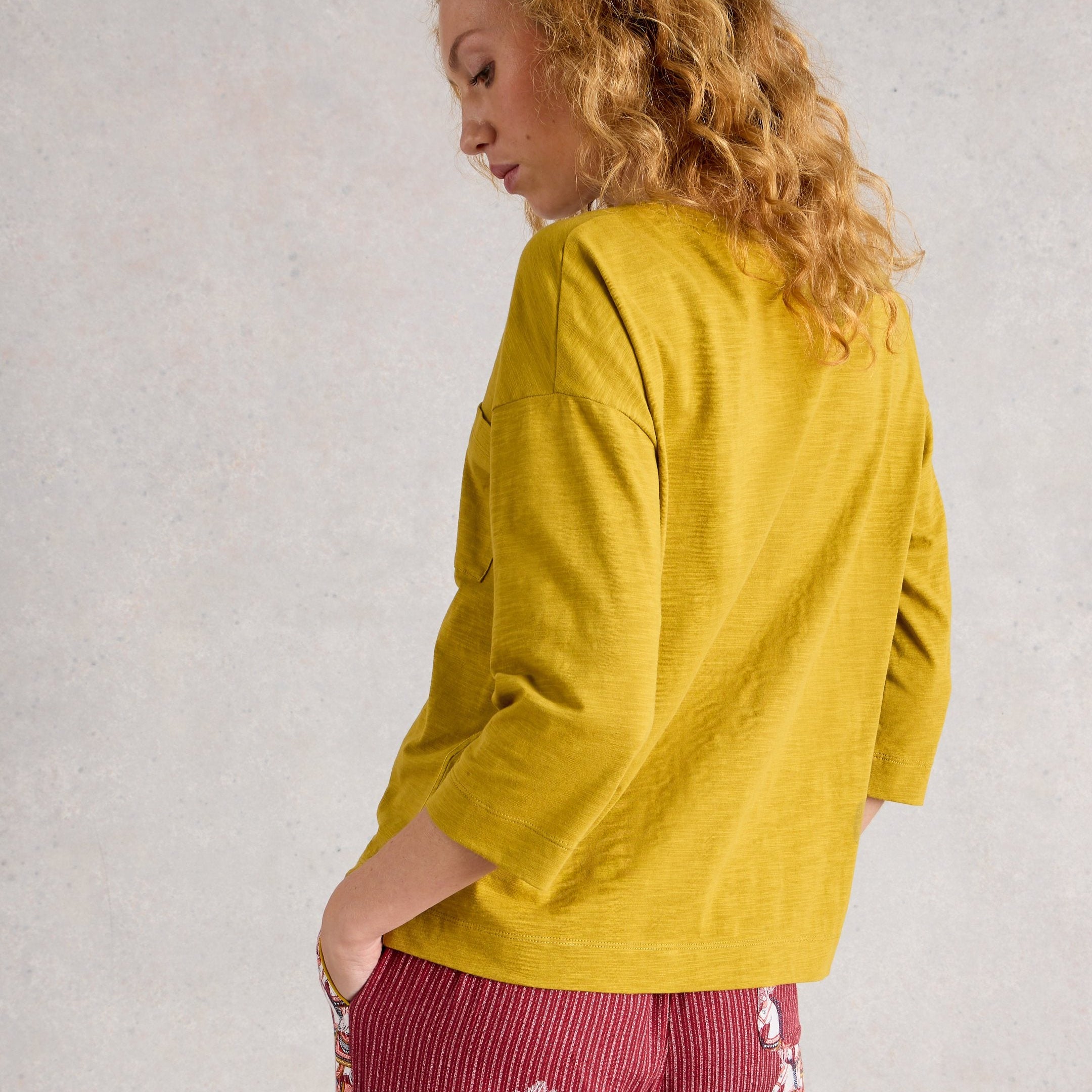 Mia Boxy Pyjama Tee - Mid Chartreuse