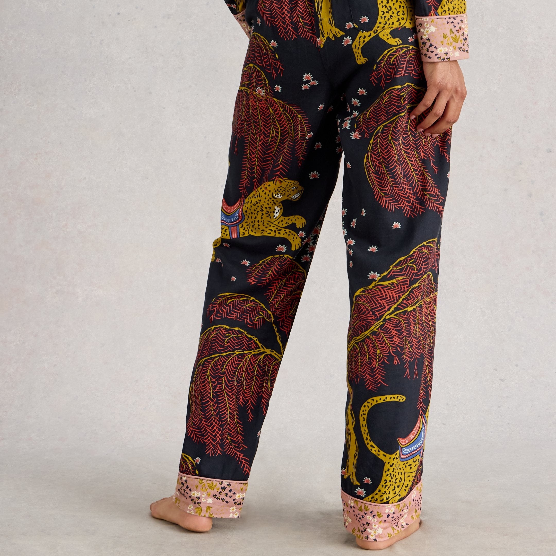 Nina Organic PJ Bottom - Black Multi
