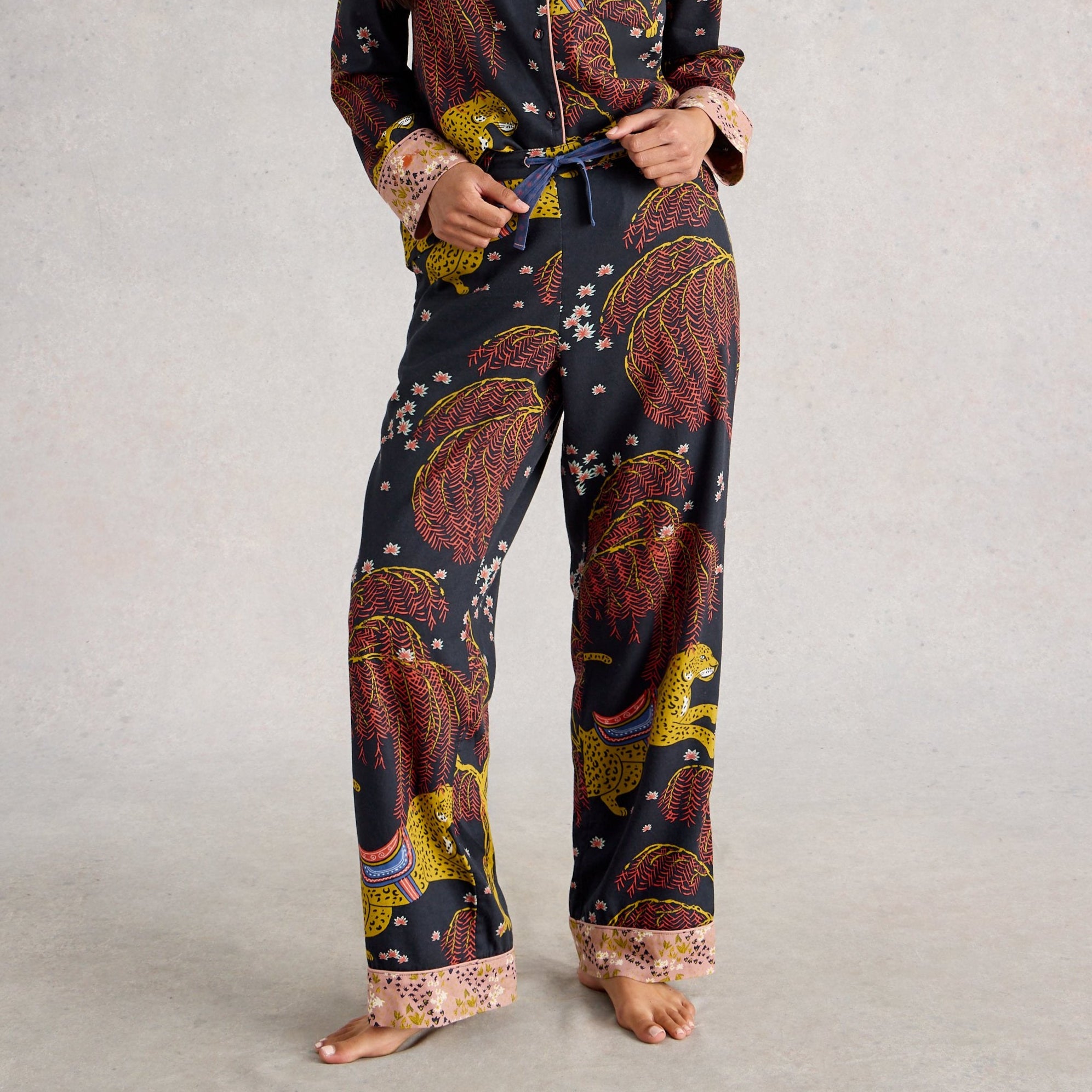 Nina Organic PJ Bottom - Black Multi