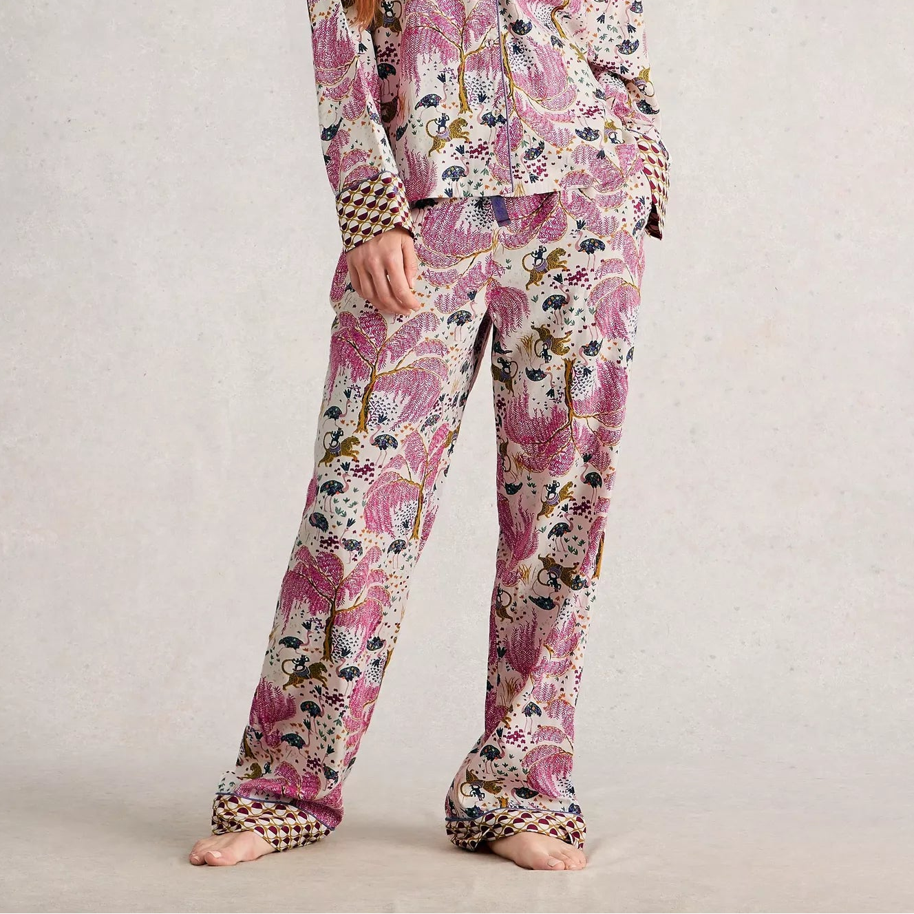 Nina Organic PJ Bottom - Natural Print