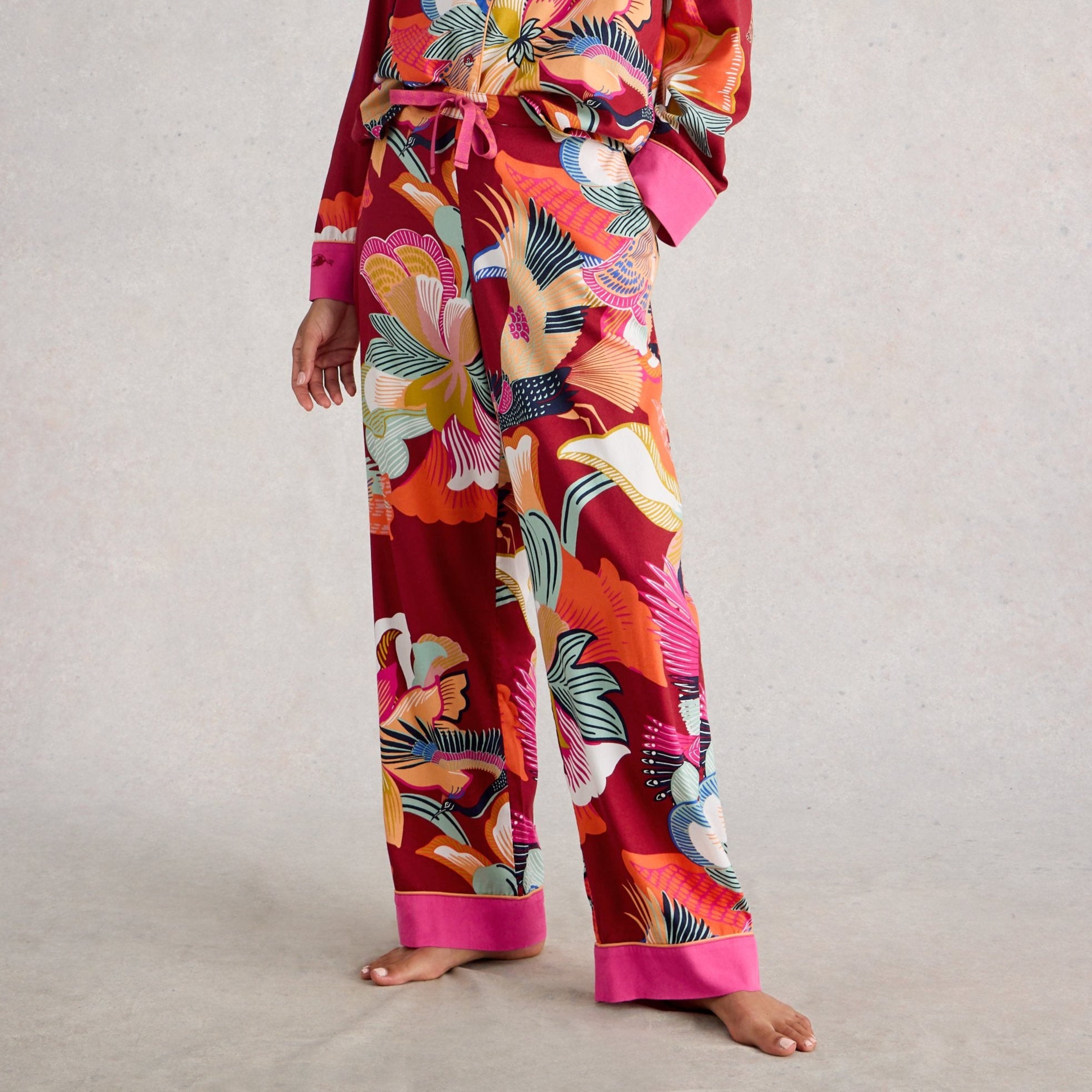 Nina Organic PJ Bottom - Red Multi