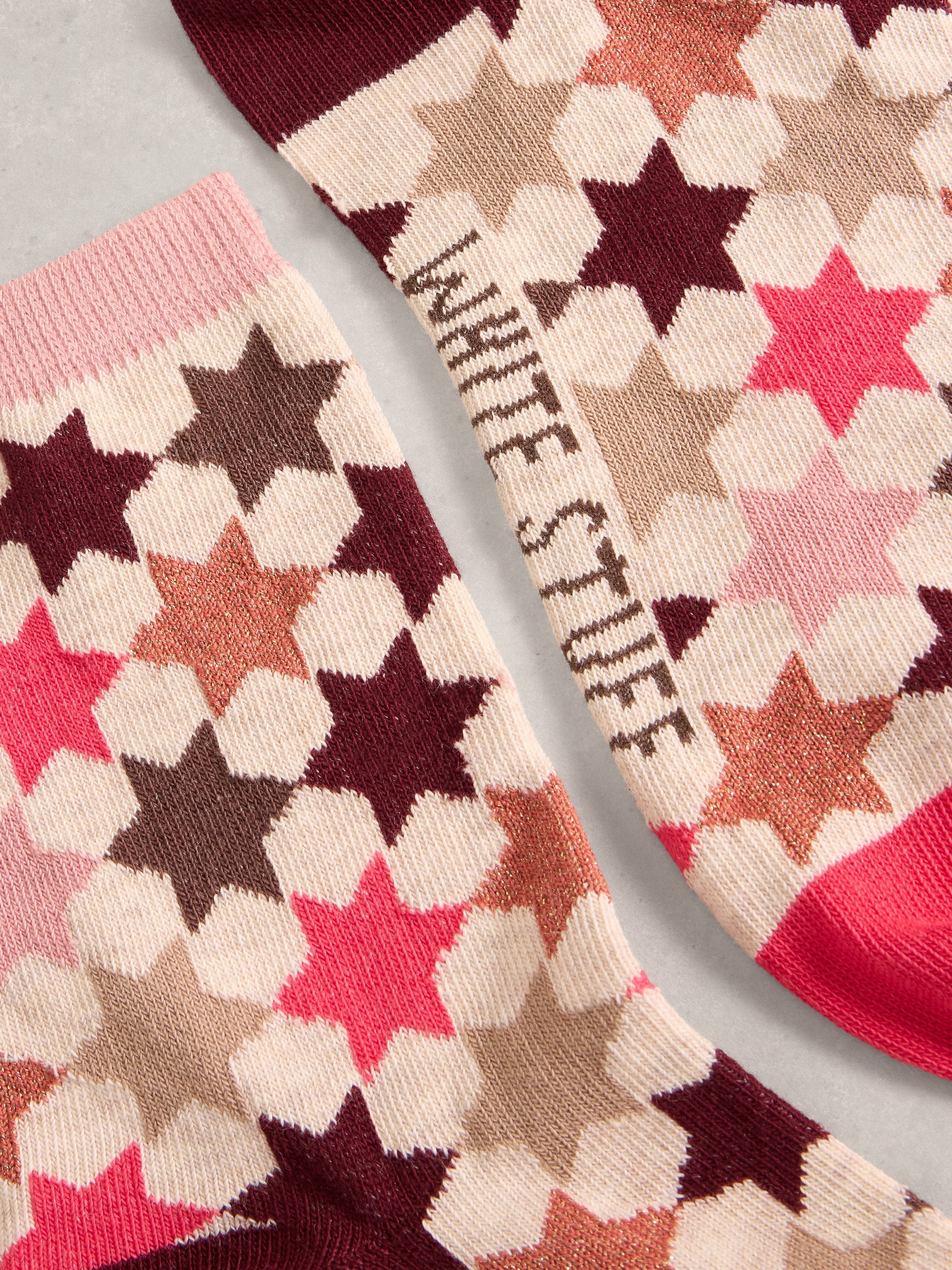 Pattern Ankle Sock - Pink Multi