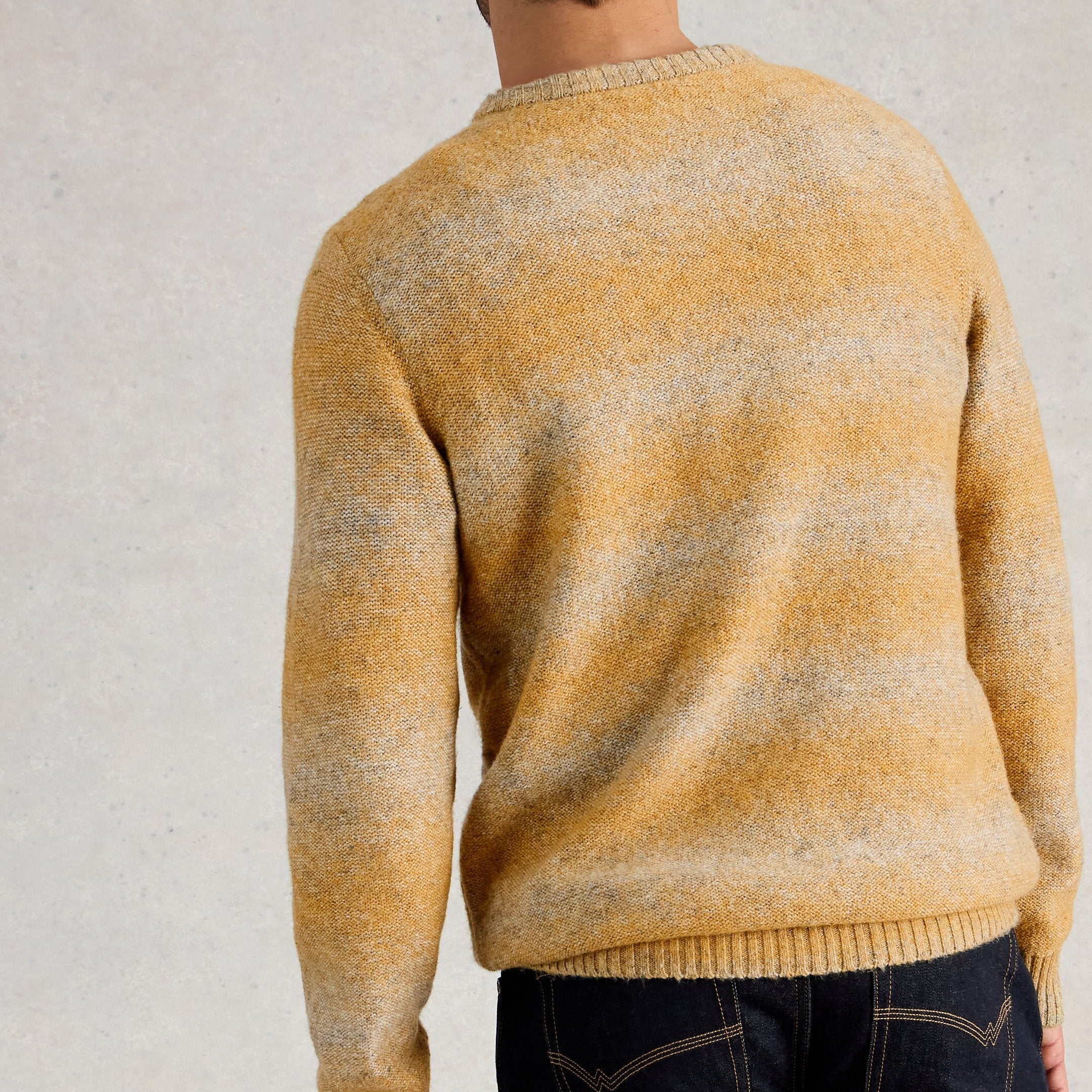 Oban Ombre Crew Neck Jumper - Yellow Multi