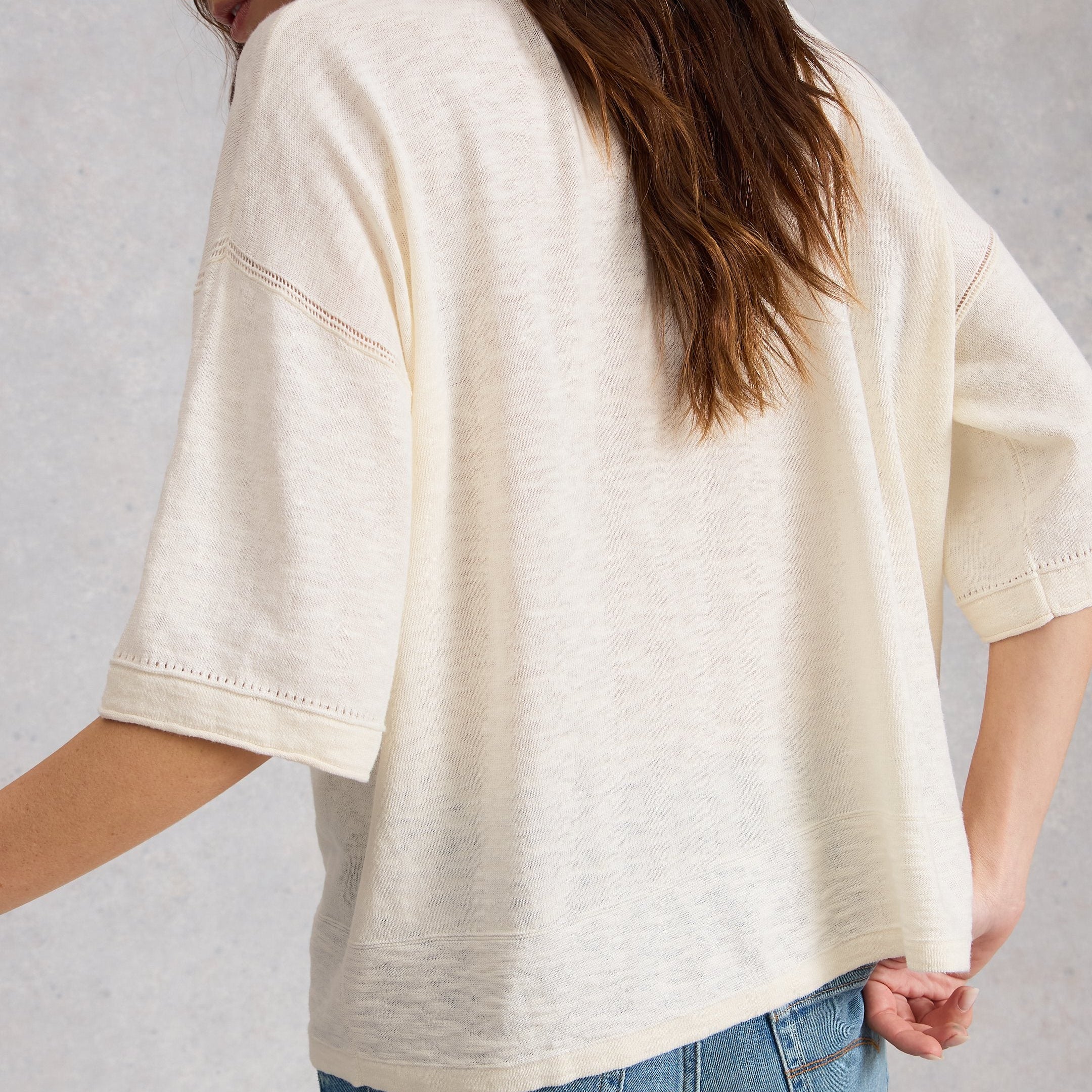 Kate Linen Top - Natural White