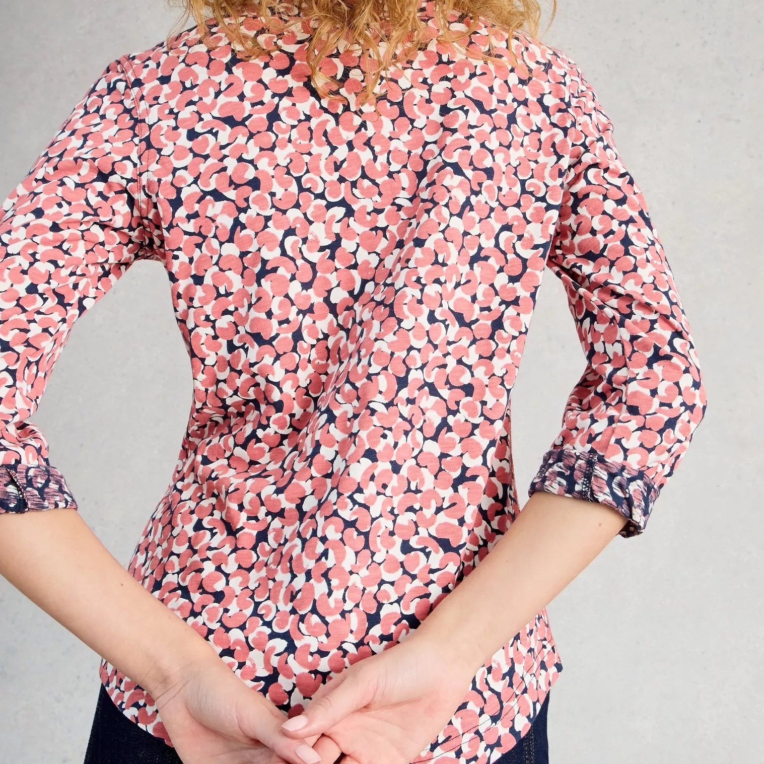 Annie Jersey Shirt - Pink Print