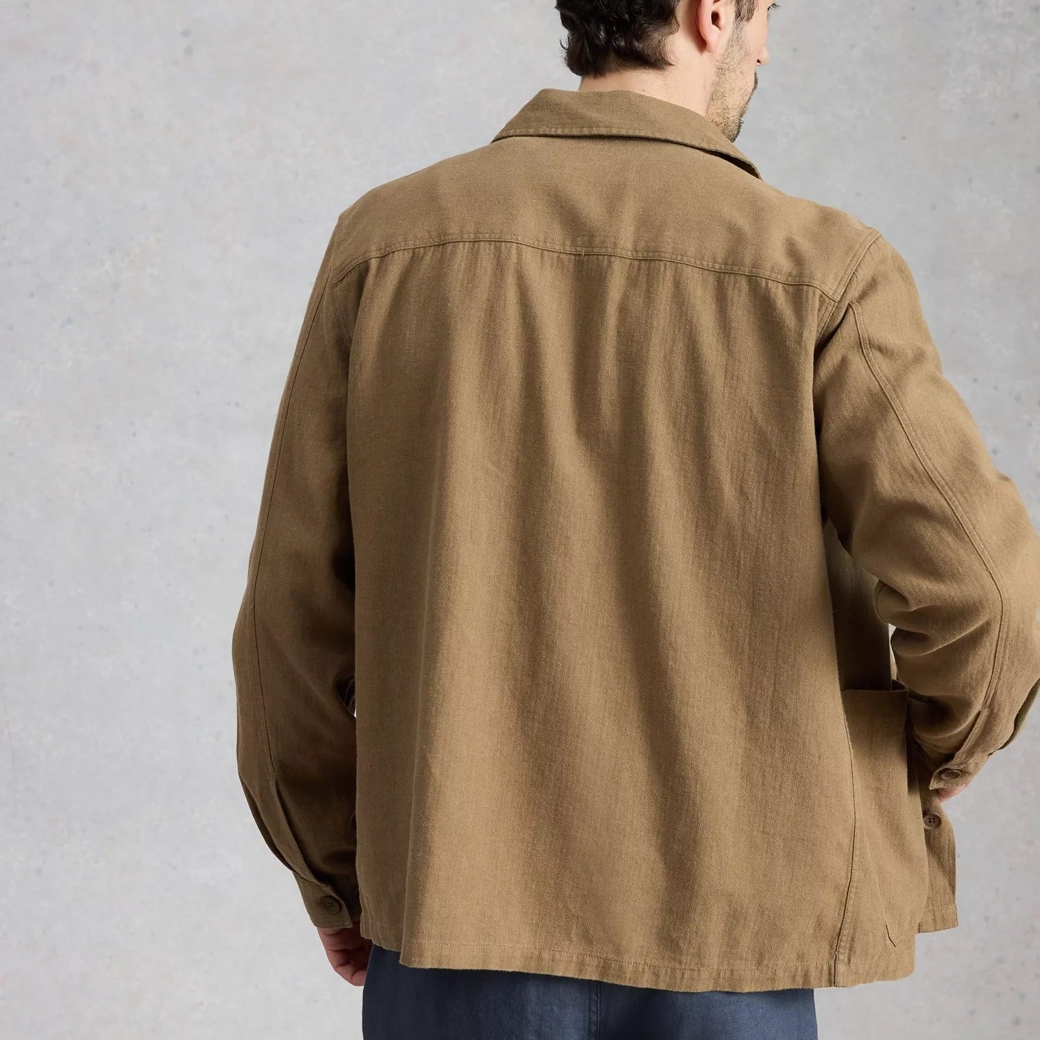 Westgate Linen Blend Jacket - Khaki Green