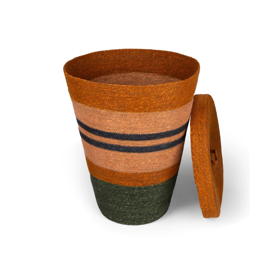 Seagrass  Laundry Basket - Olive, Midnight & Old Rose