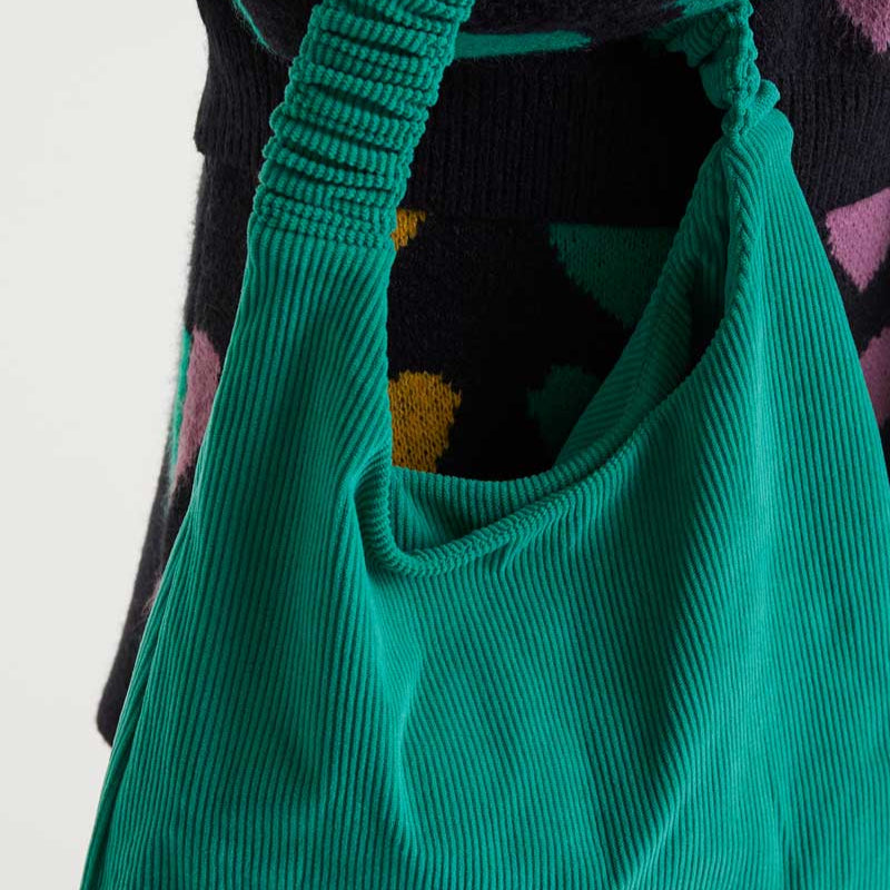 Corduroy Shoulder Bag - Green