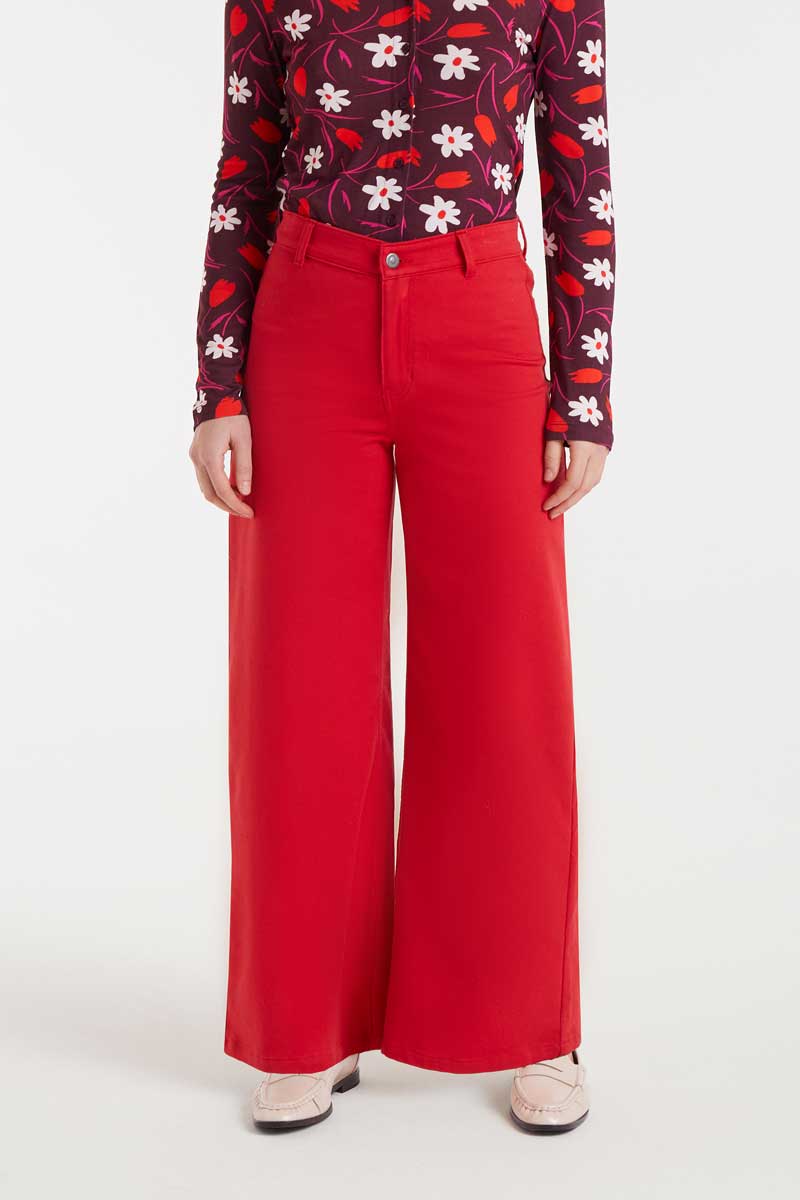 Denim Trousers - Red