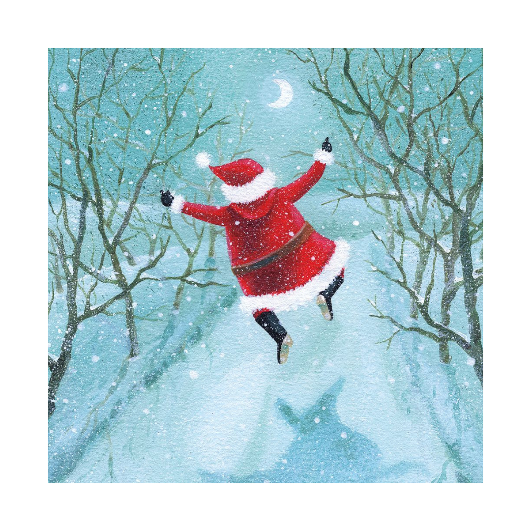 MacMillan Christmas Cards Pack of 8 - Skipping Santa