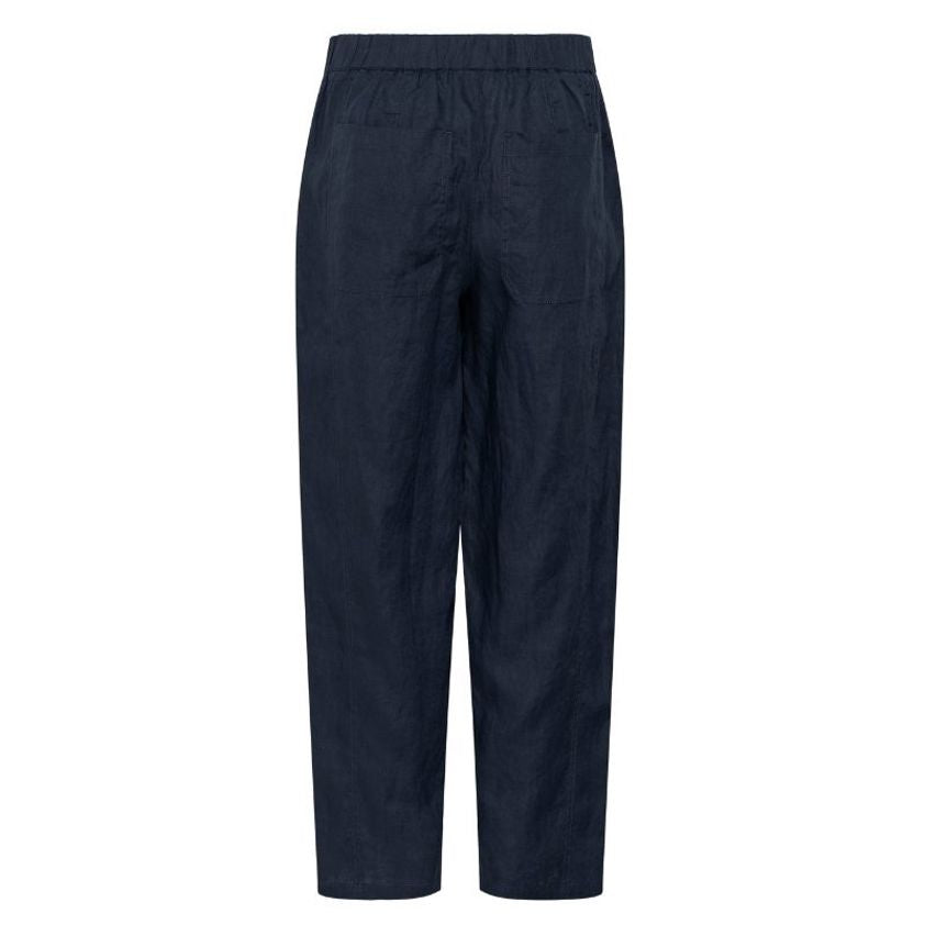Navy blue pants on a white background