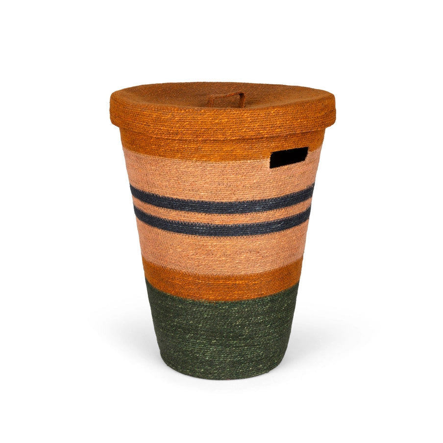 Seagrass  Laundry Basket - Olive, Midnight & Old Rose