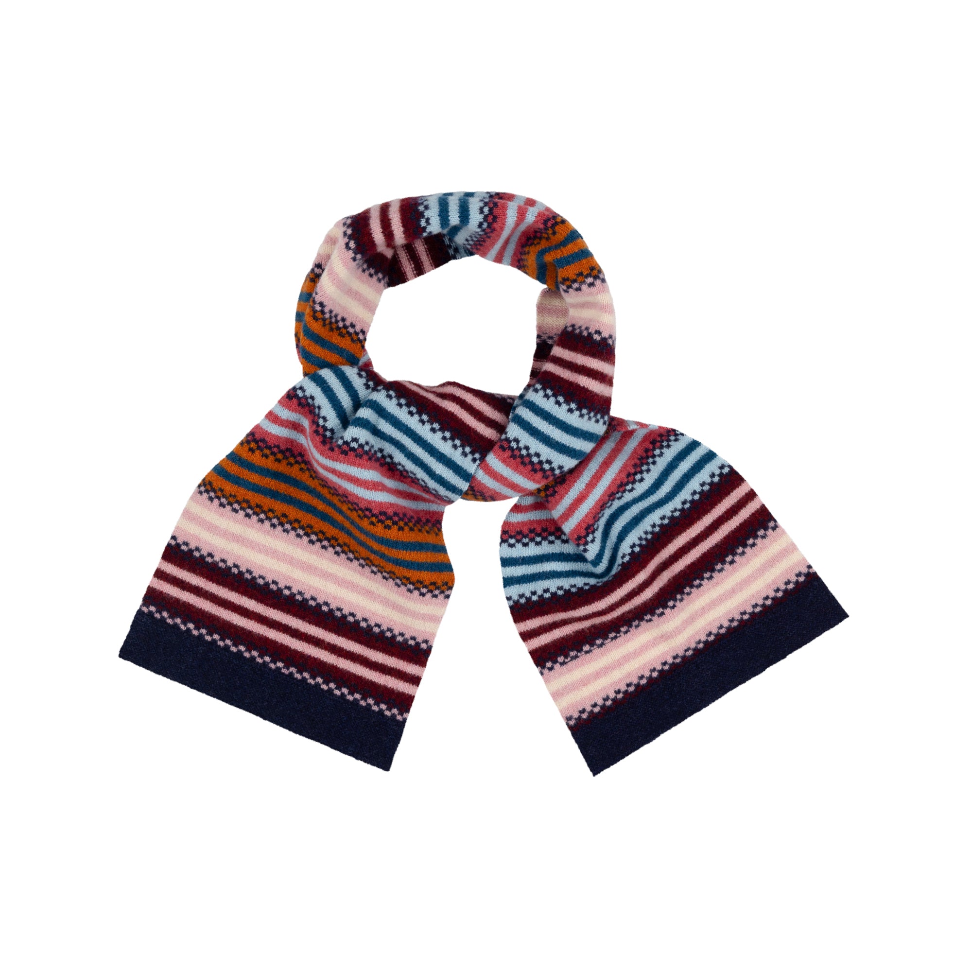 Small Stripe Scarf - Autumn Berry