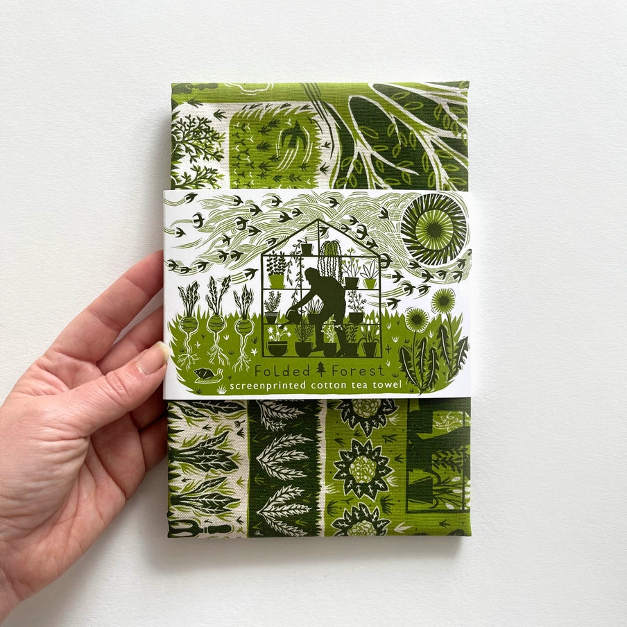 Cotton Tea Towel - Allotment