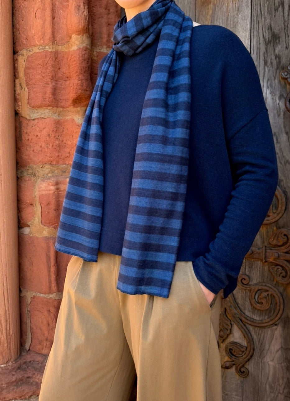 Lumpa Scarf - Blu Wide Stripe