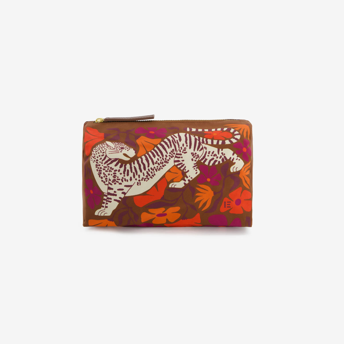 Wallet with tiger design on a white background