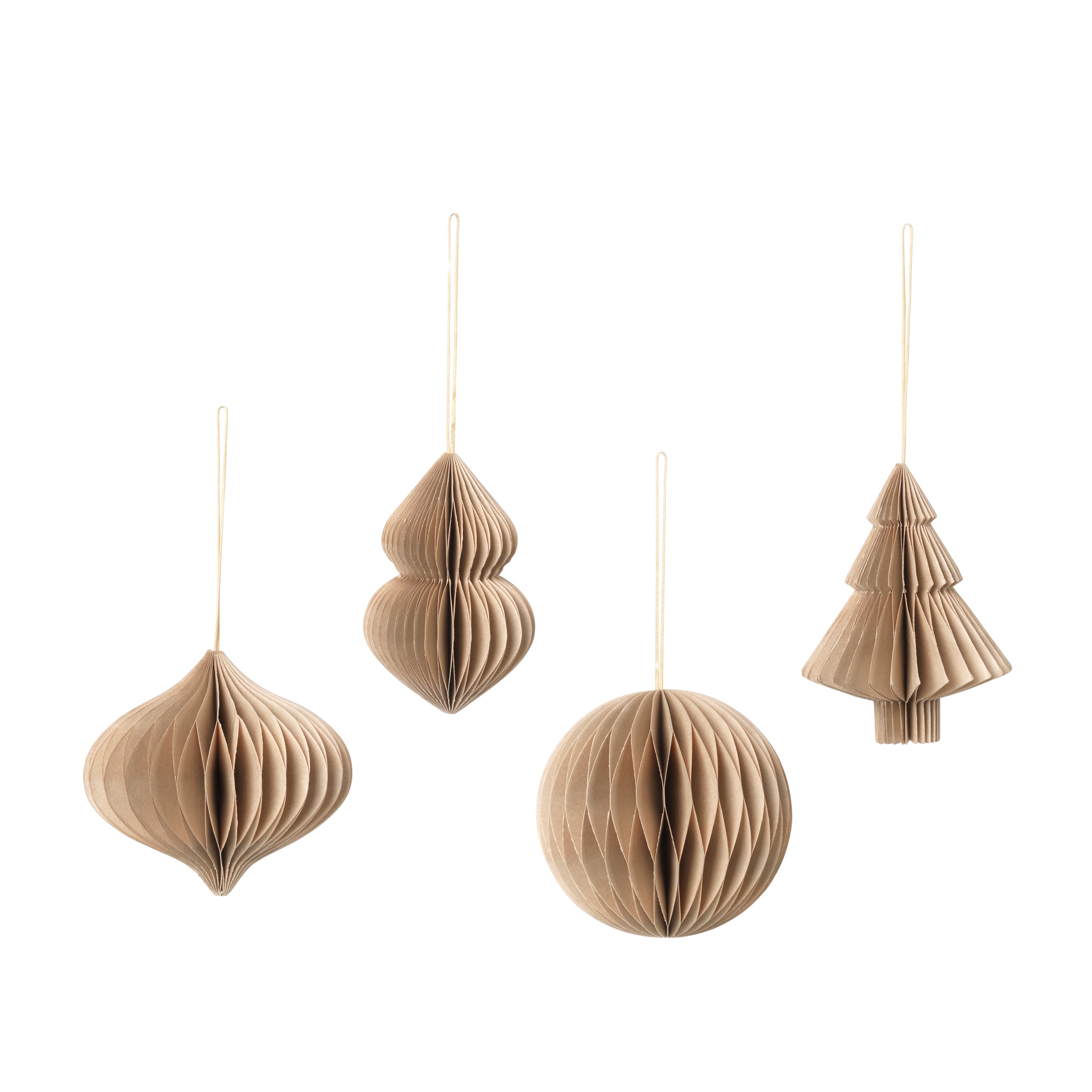 Christmas Mix Ornaments - Natural Brown - Single